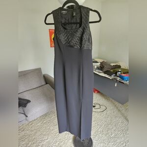 Liz Claiborne Black Maxi Gown Petite Beaded SIZE 2